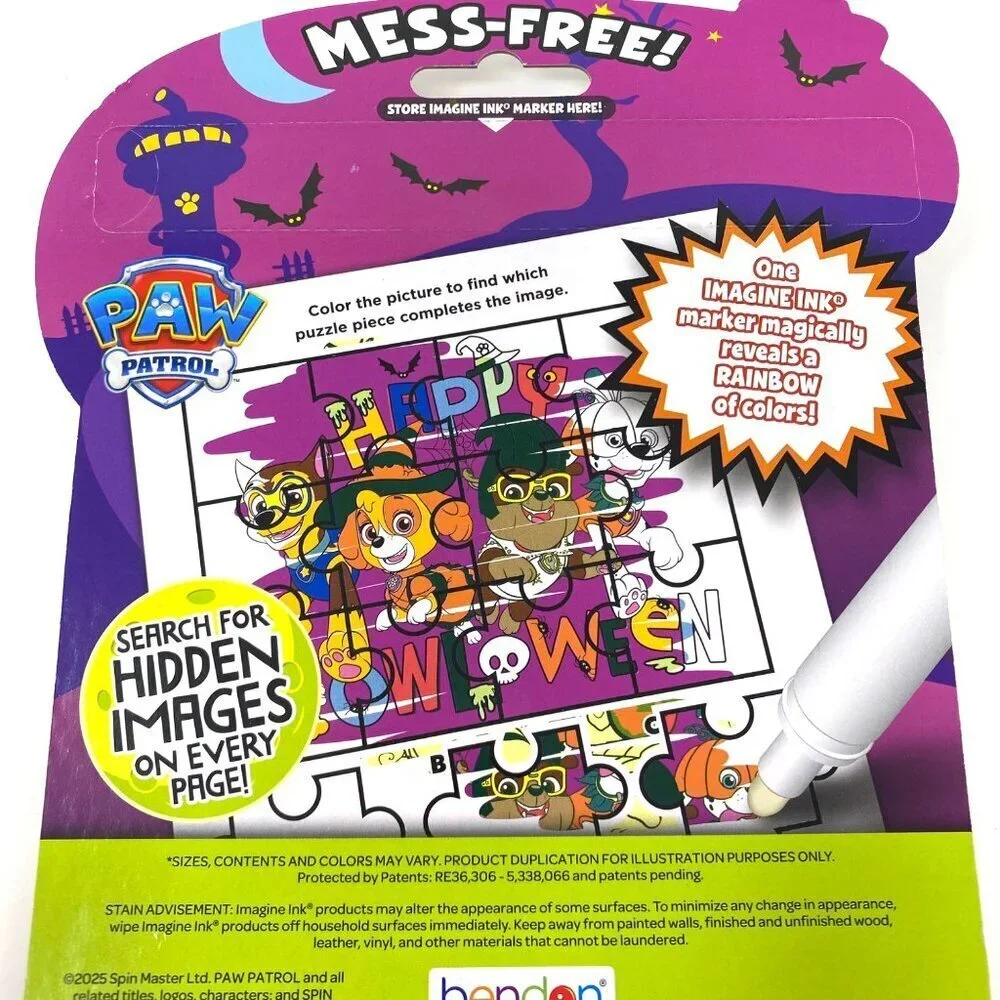 PAW Patrol Halloween Imagine Ink Book Mess Free Activity Book Travel